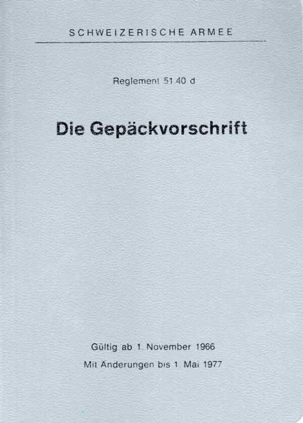 Die Gepäckvorschrift, Regl 57.40d