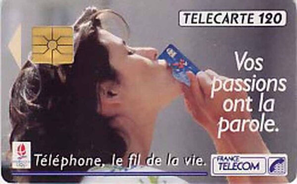 FR, France Telecom, 120, Frau küsst Karte