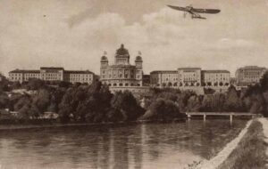 CH, Bern, Bundeshaus, Flugzeug