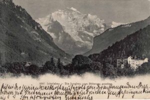 CH, Interlaken, Die Jungfrau vom Höheweg gesehen