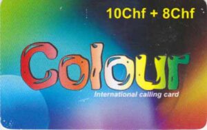 CH, Colour, 10+8Chf, Farbcollage, rot/gelb/grün