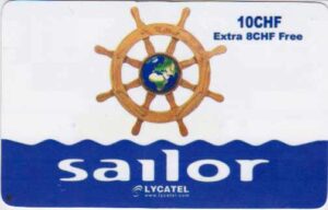 CH, Lycatel, 10+8CHF, Schiffs-Steuerrad, sailor
