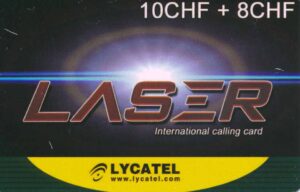 CH, Lycatel, Laser, 10+8CHF, Licht, gelb