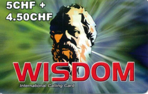 CH, Wisdom, 5+4.50CHF, Kopf, Mann