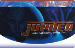 CH, Jupiter, 5+4Chf, Karte blau/weiss