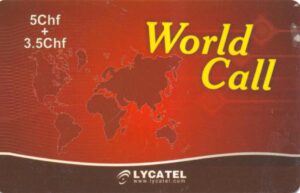 CH, Lycatel, 5+3.5Chf, WorldCall rot, Preis weiss