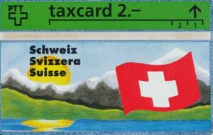 CH, PTT, 2, Schweiz, Fahne
