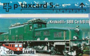 CH, PTT, 150-Bahn, 5, Krokodil, SBB Ce 6/8 III