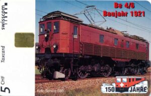 CH, swisscom, 150-Bahn, 5CHF, E-Lok Be 4/6