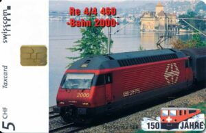 CH, swisscom, 150-Bahn, 5CHF, E-Lok Re 4/4 460