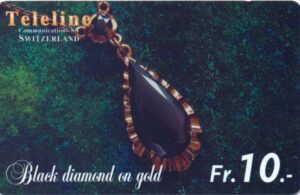 CH, Teleline, Fr10, Black diamond on gold