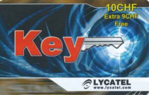 CH, Lycatel, 10+9CHF, Key, Schlüssel
