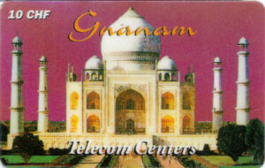 CH, telecom centers, Tadsch Mahal, 10CHF, Gnanam, violette
