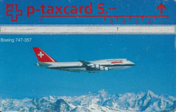 CH, PTT, 5, swissair, Boeing 747