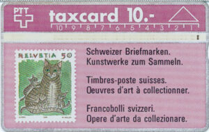 CH, PTT, Briefmarke, 10, Katze 50