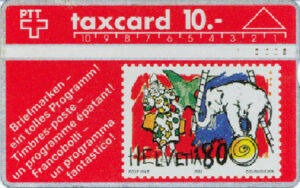 CH, PTT, Briefmarke, 10, Zirkus 80