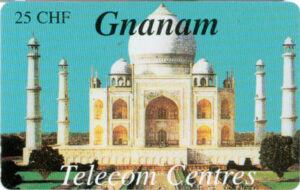 CH, telecom centers, Tadsch Mahal, 25CHF, Gnanam türkis