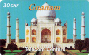 CH, telecom centers, Tadsch Mahal, 30CHF, Gnanam orange