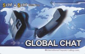 CH, GlobalChat, 5+5chf, Festnetztelefon, Weltkarte