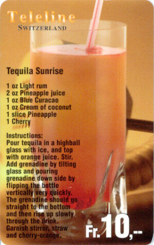 CH, Teleline, Drink, CHF10, Tequila Sunrise