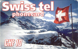 CH, SwissTel, CHF10, Berge, Fahne Schweiz
