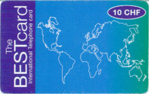 CH, BESTcard, Weltkarte, 10CHF, blau