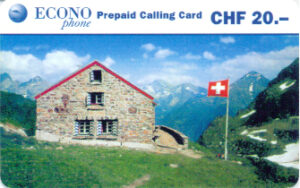 CH, EconoPhone, CHF20, Berghütte, CH-Fahne