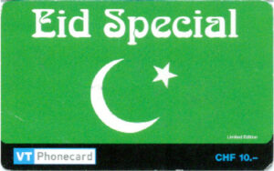 CH, VT phonecard, CHF10, Eid Special