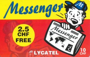 CH, Lycatel, Zeitungsjunge, 10+2.5CHF, Messenger, free