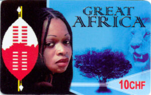 CH, Great Africa, 10CHF, Frau, Baum, Tiger