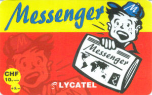 CH, Lycatel, Zeitungsjunge, 10+3CHF, Messenger