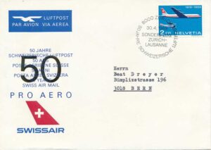 50 Jahre CH-Luftpost, Flug ZH-LAU
