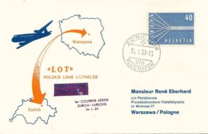 1er Courrier Aérien Zürich-Varsovie