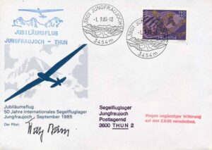 50 Jahre Segelfluglager, Jungfraujoch-Thun