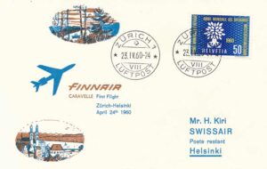 First Flight Zürich-Helsinki 1960