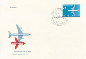 First Flight Zürich-Geneva.New York 1960