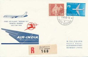 First Flight Geneva-Bombay 1960