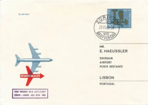 First Flight Zürich-Lisbon 1960