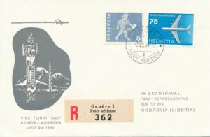 First Flight Geneva-Monrovia 1960