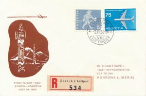 First Flight Zürich-Monrovia 1960