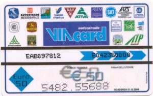 IT, VIAcard, €50, autostrade, Agip