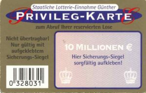 DE, NKL, Privile-Karte, 10 Millionen €