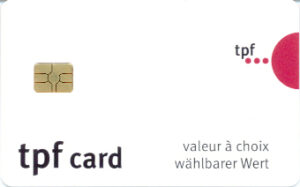 CH, tpf card, wählbarer Wert, weiss