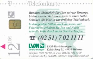 DE, Telecom, Versicherung, 12DM, LVM, 100 Jahre