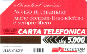 IT, Telecom Italia, Avviso, L5000, Frau am Telefon