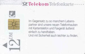 DE, Telecom, Text, 12DM, Gegensatz, Telefonhauben