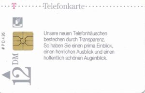 DE, Telecom, Text, 12DM, Neue Telefonhäuschen