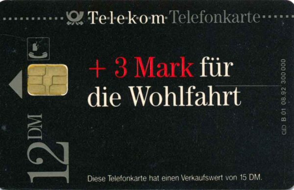 DE, Telecom, 12DM, +3 Mark für die Wohlfahrt