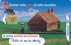 FR, France Telecom, buraliste, 50, Bauernhaus, Wiese