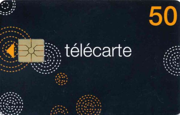 FR, France Telecom, 50, télécarte, schwarz, Kreise